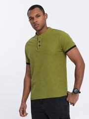 Polo krekls vīriešiem Ombre Clothing 0156 124591-7, zaļš цена и информация | Мужские футболки | 220.lv