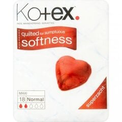 Прокладки гигиенические Kotex Maxi Normal Pads, 18 шт цена и информация | Тампоны, гигиенические прокладки для критических дней, ежедневные прокладки | 220.lv