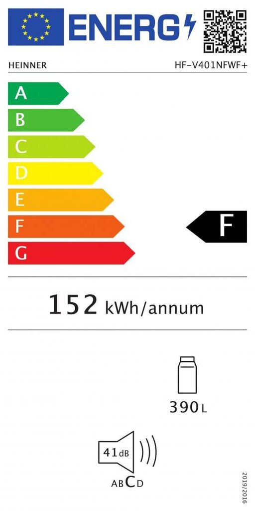 Heinner HF-V401NFWF+ cena un informācija | Ledusskapji | 220.lv