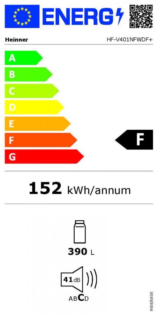 Heinner HF-V401NFWDF+ cena un informācija | Ledusskapji | 220.lv