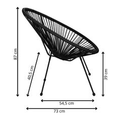 Dārza krēsls Springos GF0085 72 X 82 X 85 CM kaina ir informacija | Dārza krēsli | 220.lv