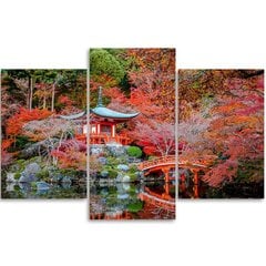 Trīs daļu glezna Japāņu dārzs цена и информация | Картины | 220.lv