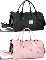 Sporta soma ar apavu nodalījumu, melna цена и информация | Спортивные сумки и рюкзаки | 220.lv