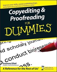 Copyediting and Proofreading For Dummies цена и информация | Пособия по изучению иностранных языков | 220.lv