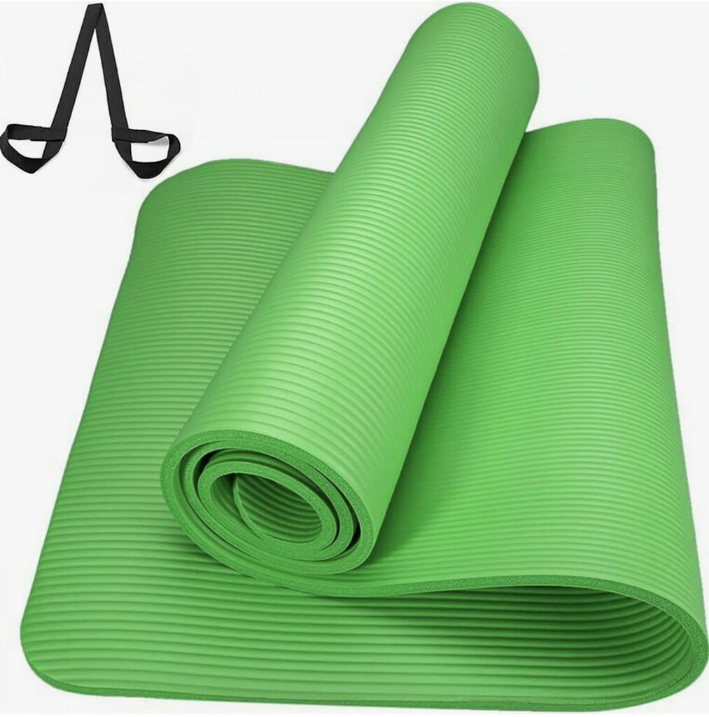 Vingrošanas paklājiņš jogai vai fitnesam Winder Sport, 180x60x1cm, zaļš cena un informācija | Vingrošanas paklāji | 220.lv
