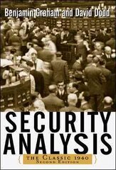 Security Analysis: The Classic 1940 Edition 2nd edition cena un informācija | Ekonomikas grāmatas | 220.lv