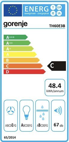 Gorenje TH60E3B cena un informācija | Tvaika nosūcēji | 220.lv