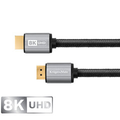 Kruger Matz HDMI-HDMI 2.1 8K кабель 3м цена и информация | Кабели и провода | 220.lv