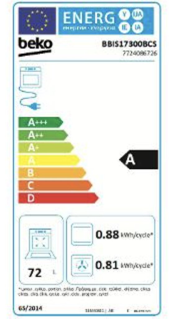 Beko BBIS17300BCS cena un informācija | Cepeškrāsnis | 220.lv