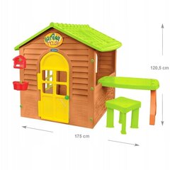 Rotaļu namiņš bērniem Mochtoys, brūns, 120.5x175x122 cm цена и информация | Детские игровые домики | 220.lv