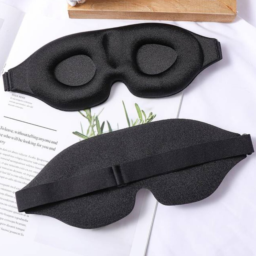 3D miega maska ​​ar ausu aizbāžņiem, melna cena un informācija | Naktskrekli, pidžamas | 220.lv