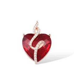 Кольцо из золочёного серебра с фианитами "Сердце" 0013012900380 цена и информация | Украшения на шею | 220.lv