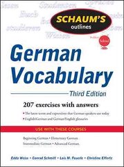 Schaum's Outline of German Vocabulary, 3ed 3rd edition cena un informācija | Svešvalodu mācību materiāli | 220.lv