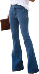 Женские джинсы в стиле ретро Sidefeel, синие цена и информация | Женские джинсы | 220.lv