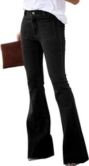 Женские джинсы в стиле ретро Sidefeel, черные цена и информация | Женские джинсы | 220.lv