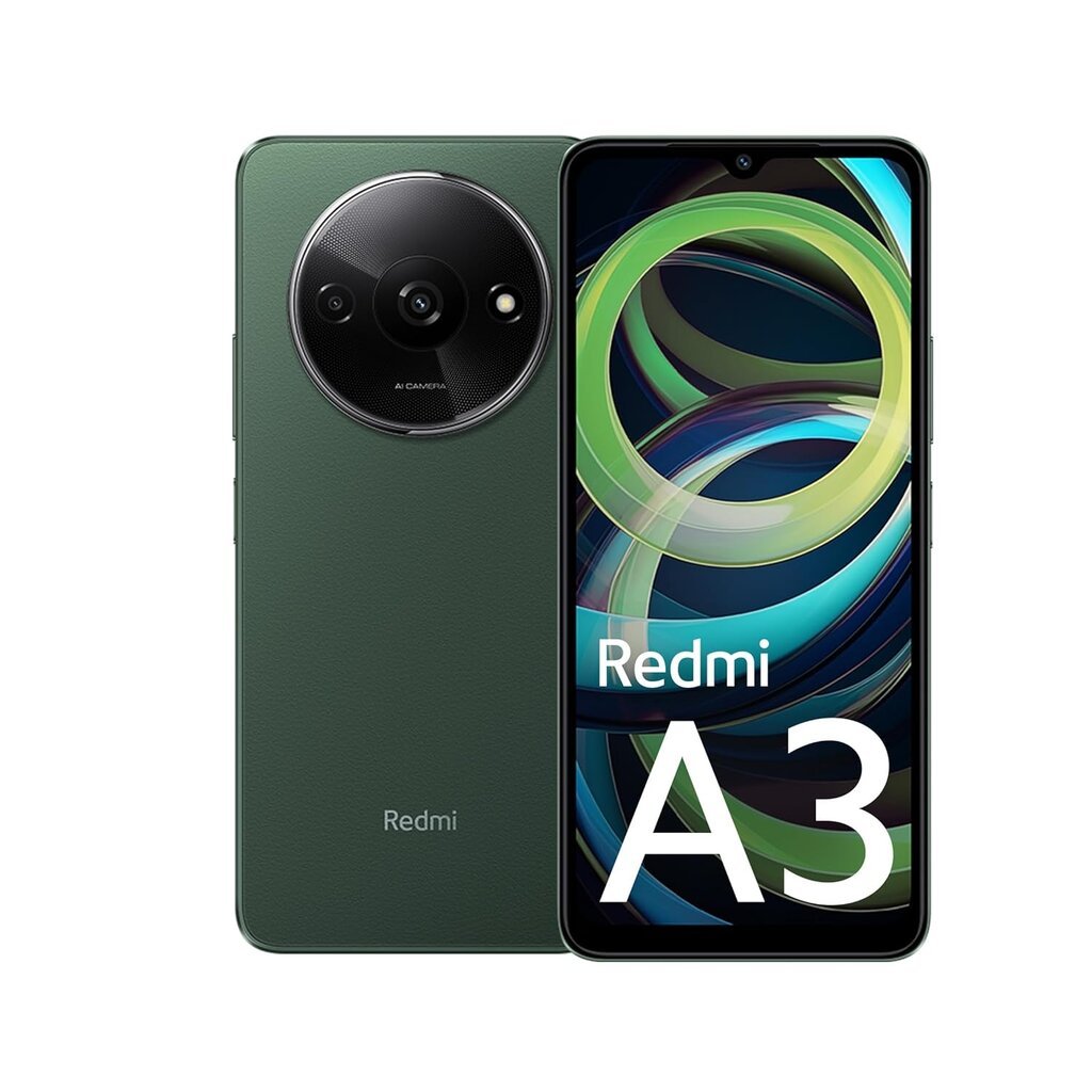 Xiaomi Redmi A3 3/64GB Forest Green cena un informācija | Mobilie telefoni | 220.lv