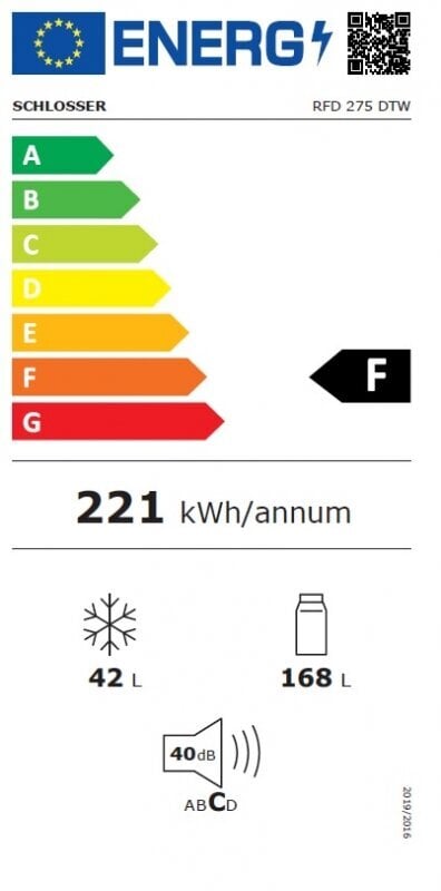 Schlosser RFD275DTW cena un informācija | Ledusskapji | 220.lv