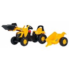 Pedāļu traktors ar piekabi un iekrāvēju Rolly Toys JCB cena un informācija | Rotaļlietas zēniem | 220.lv