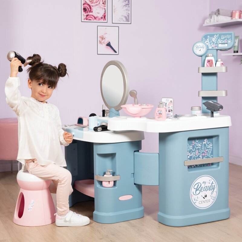 Skaistumkopšanas centrs - frizētava meitenēm Smoby, 32 gab. cena un informācija | Rotaļlietas meitenēm | 220.lv