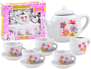 Bērnu keramikas tējas servīze Krāsaini ziedi cena un informācija | Rotaļlietas meitenēm | 220.lv