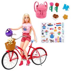 Barbie® Bicycle with Doll HWJ00 cena un informācija | Rotaļlietas meitenēm | 220.lv