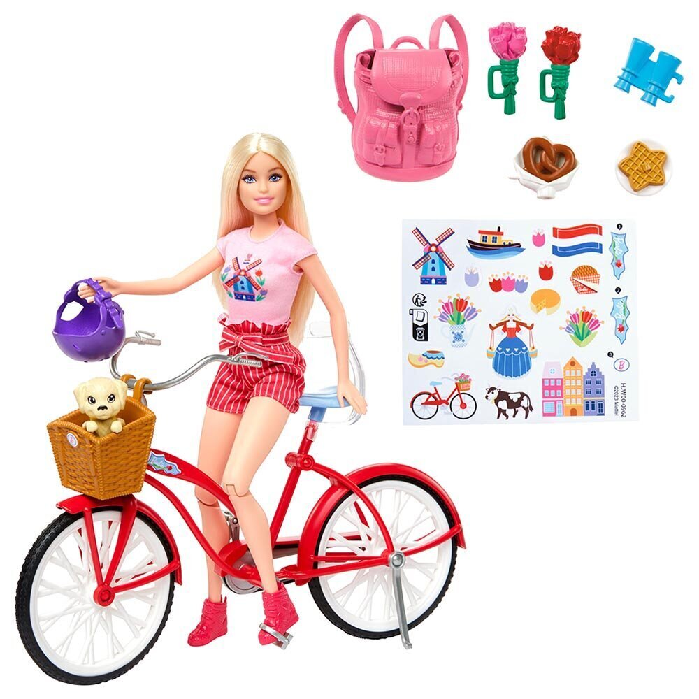 Barbie® Bicycle with Doll HWJ00 цена | 220.lv