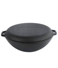 Kazans čuguna 8 L ar vāks-panna grill WOK ТМ "BRIZOLL" 36 cm цена и информация | Кастрюли, скороварки | 220.lv