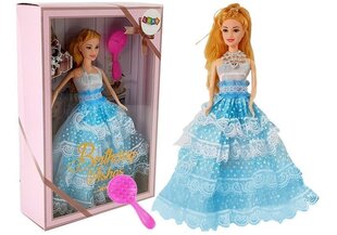 Кукла в голубом платье и с расческой, 28 см цена и информация | Игрушки для девочек | 220.lv