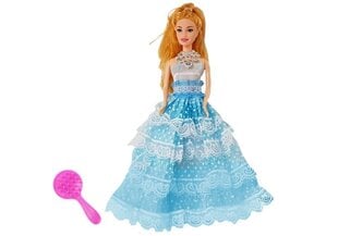 Lelle ar zilu kleitu un matu suku, 28 cm cena un informācija | Rotaļlietas meitenēm | 220.lv