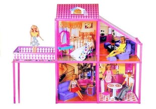 Leļļu māja ar rozā mašīnu un piederumiem cena un informācija | Rotaļlietas meitenēm | 220.lv