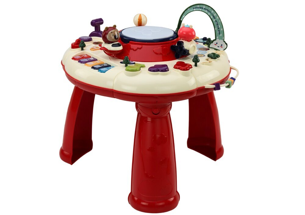 Interaktīvs izglītojošs galds, sarkans цена и информация | Rotaļlietas zīdaiņiem | 220.lv