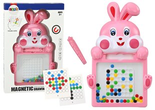 Magnētiskā zīmēšanas tāfele ar pildspalvu un rakstiem Zaķis, rozā cena un informācija | Attīstošās rotaļlietas | 220.lv