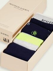 Носки для мужчин Scotch & Soda, 4 пары, темно-синие, серые цена и информация | Мужские носки | 220.lv