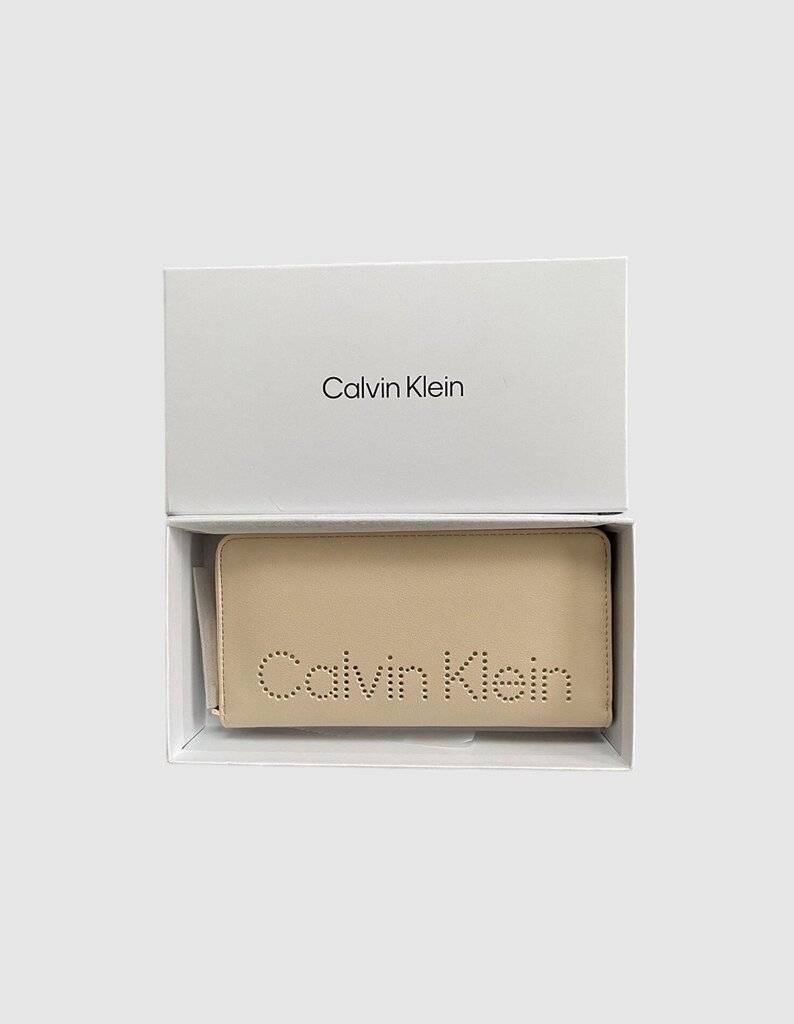 Calvin Klein maciņš sievietēm K60K609191 VHB, bēšs cena un informācija | Sieviešu maki, karšu maki | 220.lv