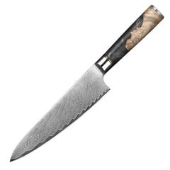 Pavāra nazis, 18,8 cm, melns rokturis Vinox Damascus цена и информация | Ножи и аксессуары для них | 220.lv