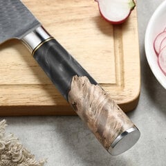 Нож Vinox Santoku, 17 см, черная рукоятка цена и информация | Ножи и аксессуары для них | 220.lv