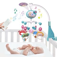 Muzikāls karuselis bērnu gultiņai ar tālvadības pulti cena un informācija | Rotaļlietas zīdaiņiem | 220.lv