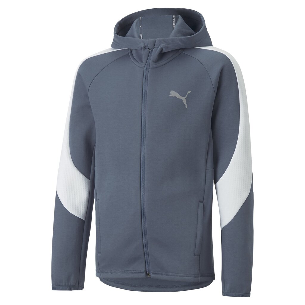 PUMA Kids džemperis bērniem Evostripe Full-Zip B Evening Sky 67006818, zils cena un informācija | Zēnu jakas, džemperi, žaketes, vestes | 220.lv