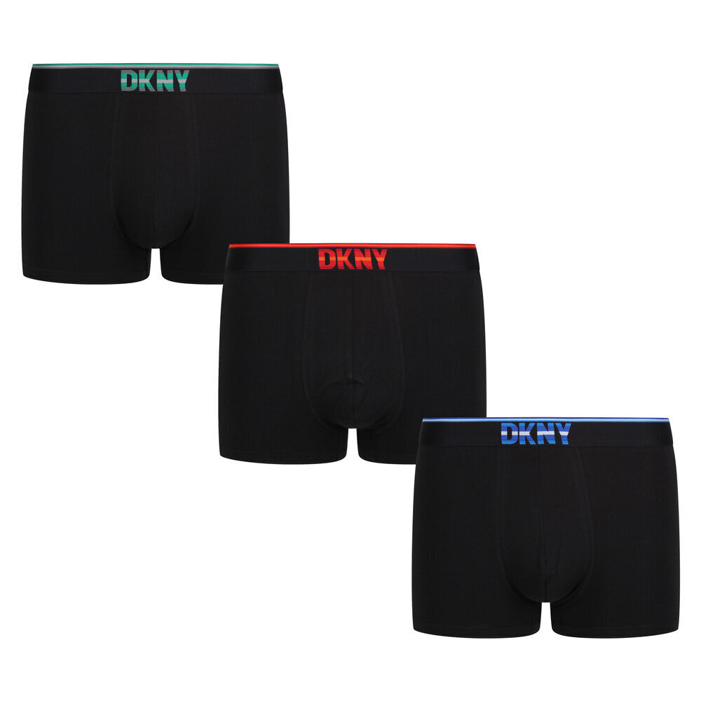 DKNY šorti vīriešiem U56643, melni, 3gab. цена и информация | Vīriešu apakšbikses | 220.lv
