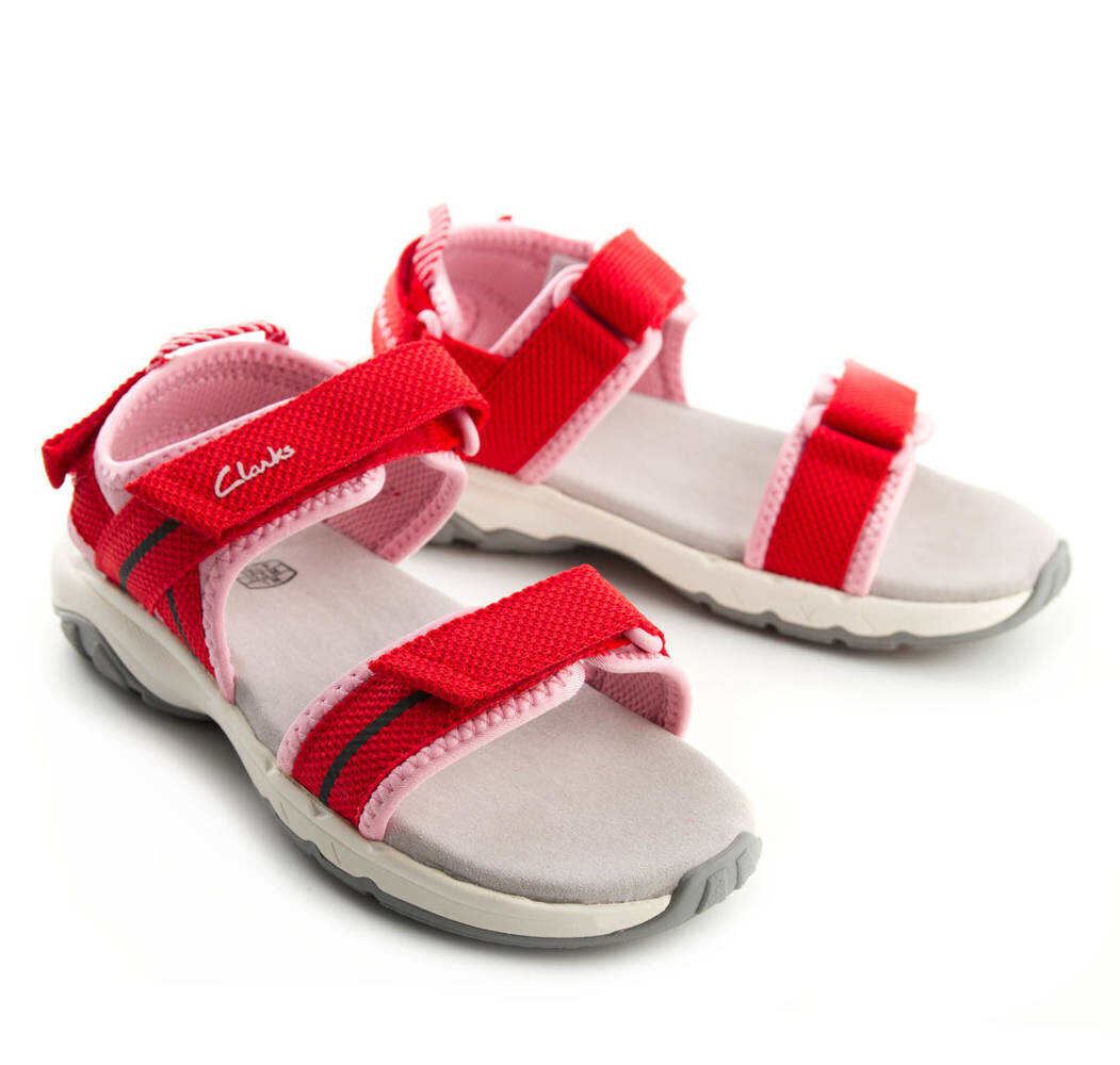 Sandales meitenēm Clarks 26157592 6 135, sarkanas cena un informācija | Bērnu sandales | 220.lv