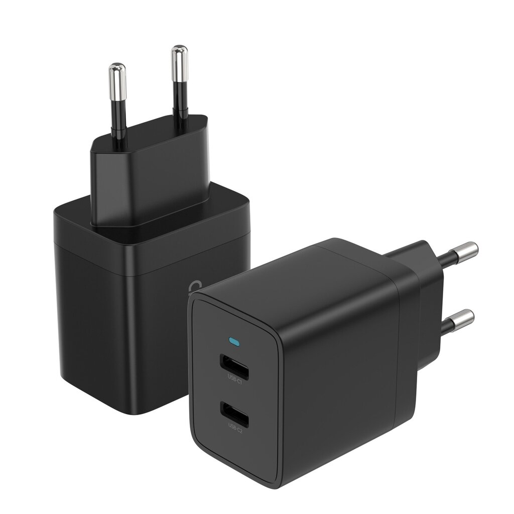 Lādētājs Choetech Q5006 2xUSB-C PD40W melns цена и информация | Lādētāji un adapteri | 220.lv