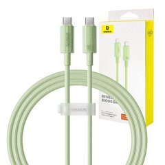 Fast Charging cable Baseus USB-C to USB-C Habitat Series 1m 100W (green) цена и информация | Кабели и провода | 220.lv