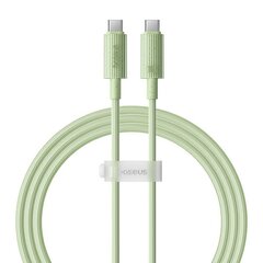 Fast Charging cable Baseus USB-C to USB-C Habitat Series 1m 100W (green) цена и информация | Кабели и провода | 220.lv