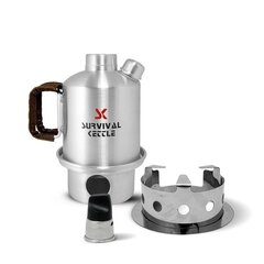 Small Survival Kettle 0.6-0.7 L Camping Kettle Carry Bag Leather Handle цена и информация | Электрочайники | 220.lv