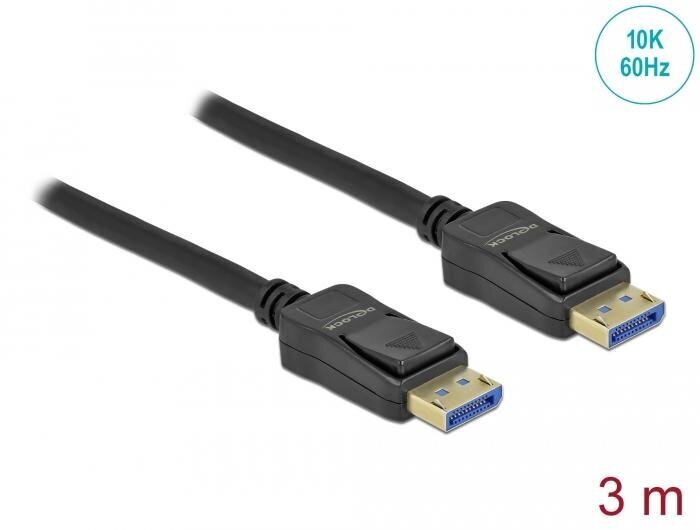 Delock, DisplayPort 2.0, 3 m cena un informācija | Kabeļi un vadi | 220.lv