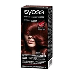 Krāsa Syoss Permanent Coloration Salonplex, 4-2 sarkankoks, 115 ml cena un informācija | Matu krāsas | 220.lv