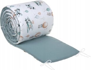 Защита детской кроватки Babymam, 180x30 cm, White/Blue цена и информация | Товары для безопасности детей дома | 220.lv