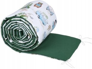 Защита детской кроватки Babymam, 180x30 cm, White/Green цена и информация | Товары для безопасности детей дома | 220.lv