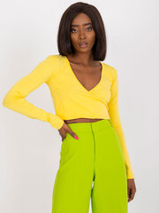 желтая короткая хлопковая блузка paola rue paris цена и информация | Женские блузки, рубашки | 220.lv