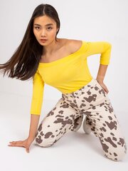 желтая базовая хлопковая блузка blink цена и информация | Женские блузки, рубашки | 220.lv
